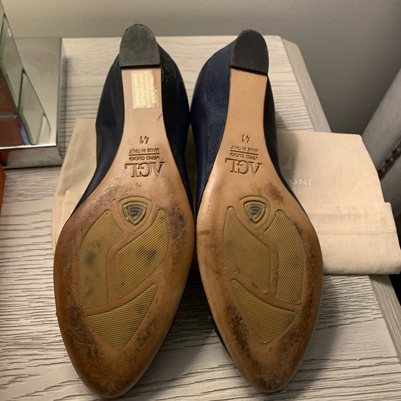AGL Blue low wedge heel size 41 - Picture 5 of 5
